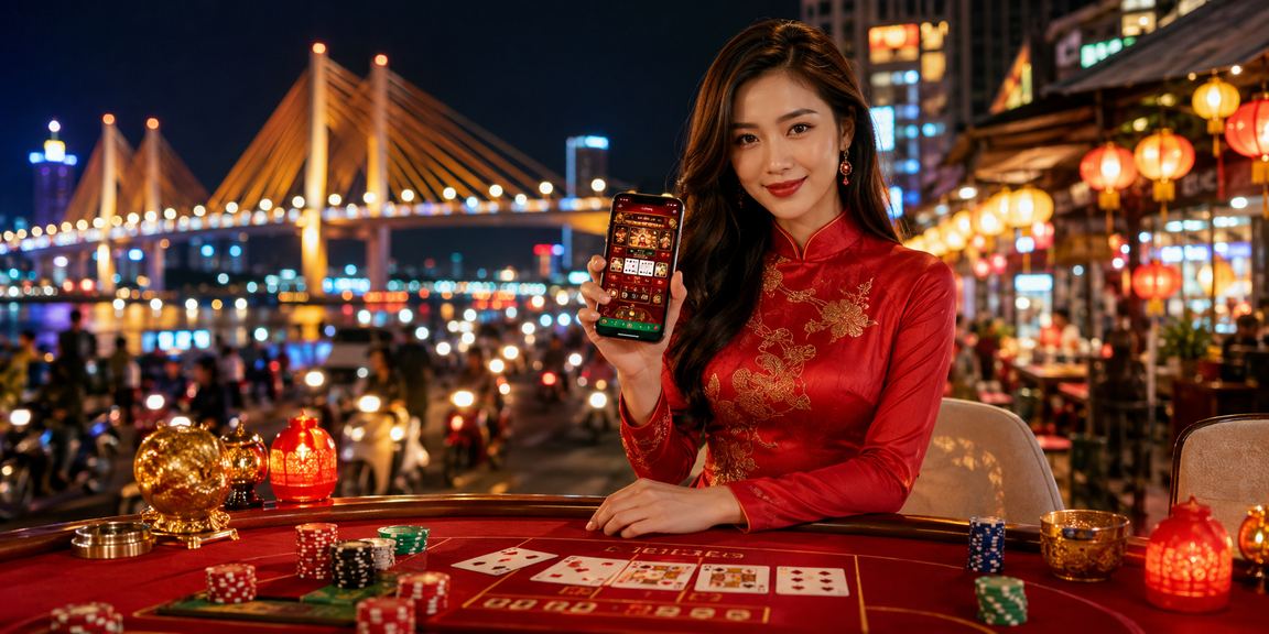 Phụ nữ mặc áo dài tại Cần Thơ tham gia trò chơi may mắn và xổ số trực tuyến