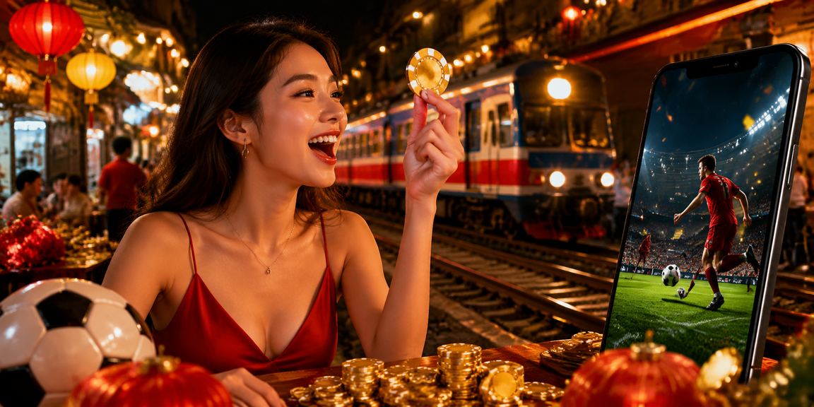Người dùng tại Hà Nội xem kèo bóng đá trực tuyến vào buổi tối tại khu chợ đêm